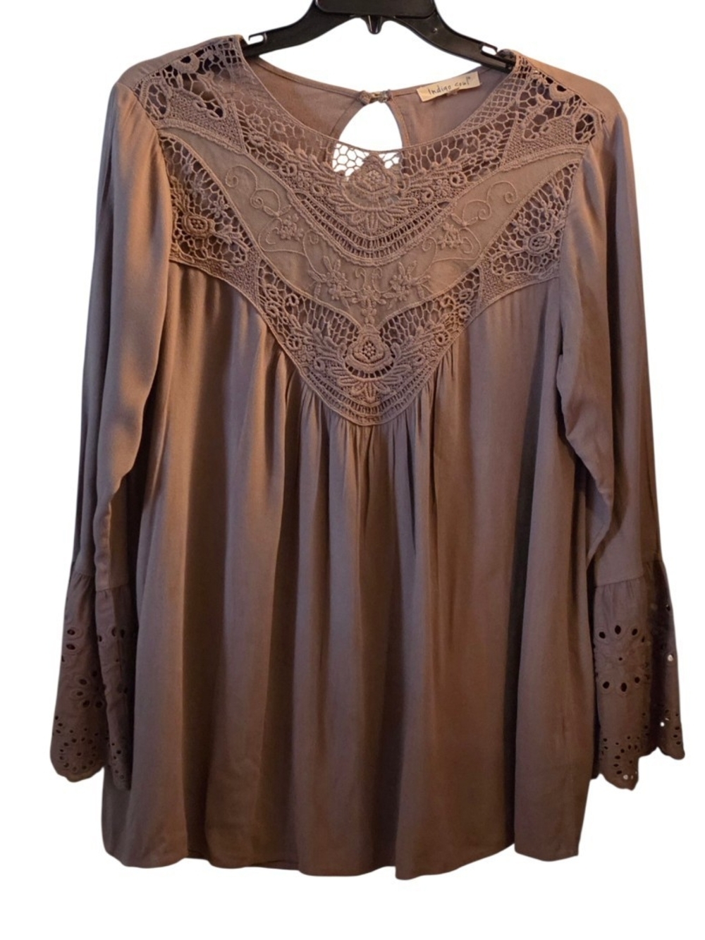 Indigo Soul Long Sleeve Blouse Size Large